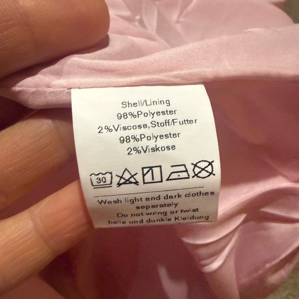 Grace Karin Pink‎ Double Breasted Trench Coat Belted Pea Coat Girls 10